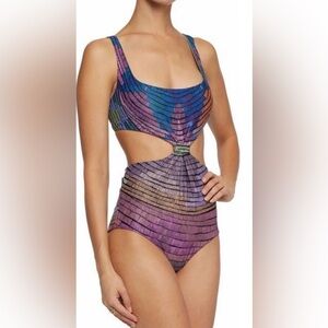 Mara Hoffman one piece cutout bathing suit size small